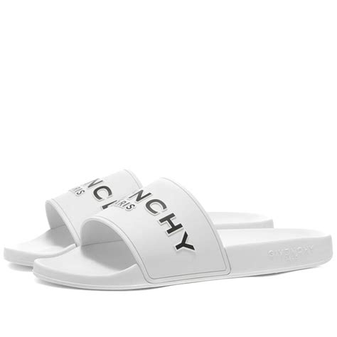 givenchy silver slides|Givenchy slides white and black.